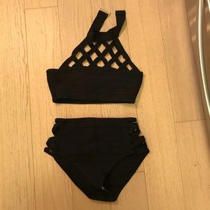 Misguided high waist bandage bikini
